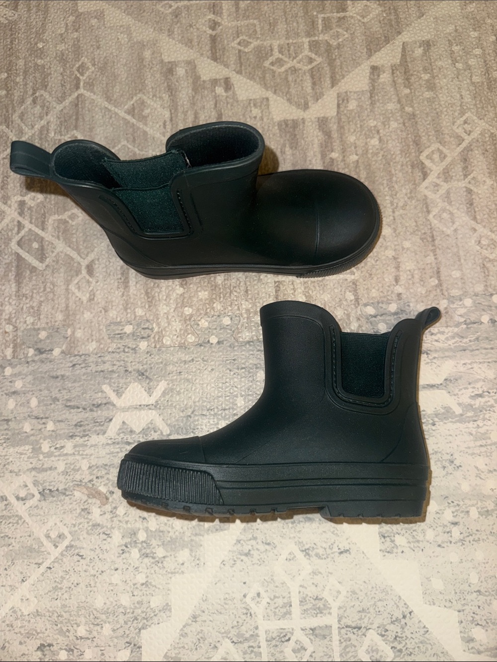 Toddler  Rain Boots - Slip-On Chelsea Style- color Hunter Green